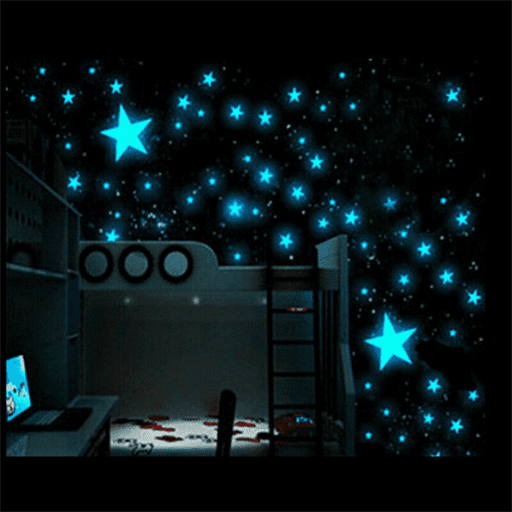 3D Stars Glow Luminous Fluorescent Wall Stickers - The Console Corner