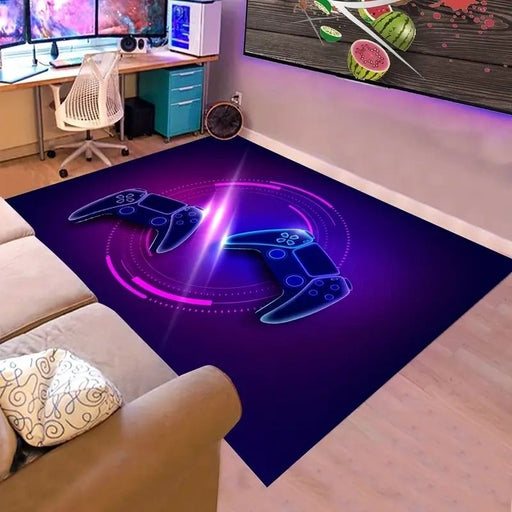 Game Console Colorful Printed Floor Carpet - The Console Corner