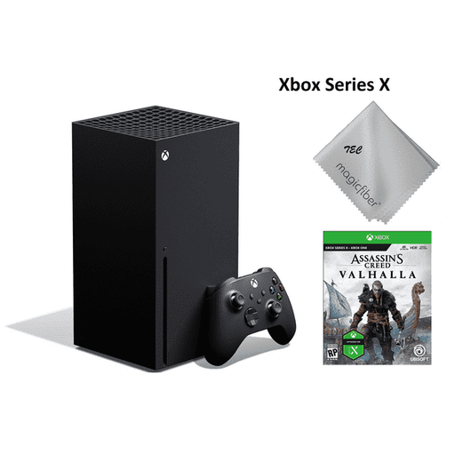Microsoft Xbox Series X Gaming Console Bundle - 1TB SSD Black Xbox Console and Wireless Controller with Assassin's Creed Valhalla - The Console Corner