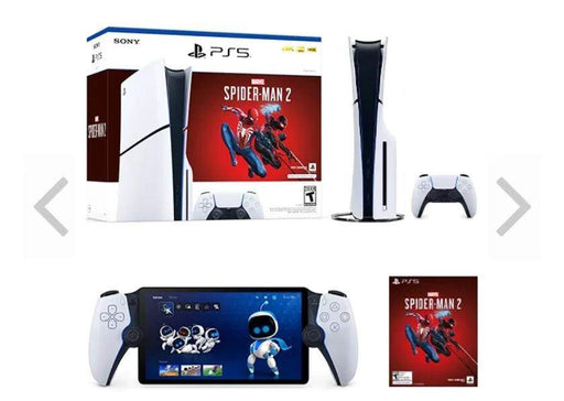 PlayStation 5 Slim Console Marvels Spider-Man 2 Bundle + PlayStation Portal Remote Player
(Console corner exclusive Limited Quantities) - The Console Corner