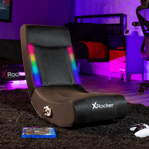 X Rocker
X Rocker Solo RGB Audio Floor Rocker Gaming Chair, Black Mesh 29.33 in x 14.96 in x 24.21 in - The Console Corner